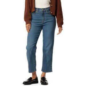 Womens High Rise Straight Jeans Plus Size Denim Stretch Slim Fit 87% Cotton